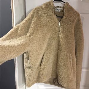 Men's Cozy Sherpa Teddy Hoodie Large